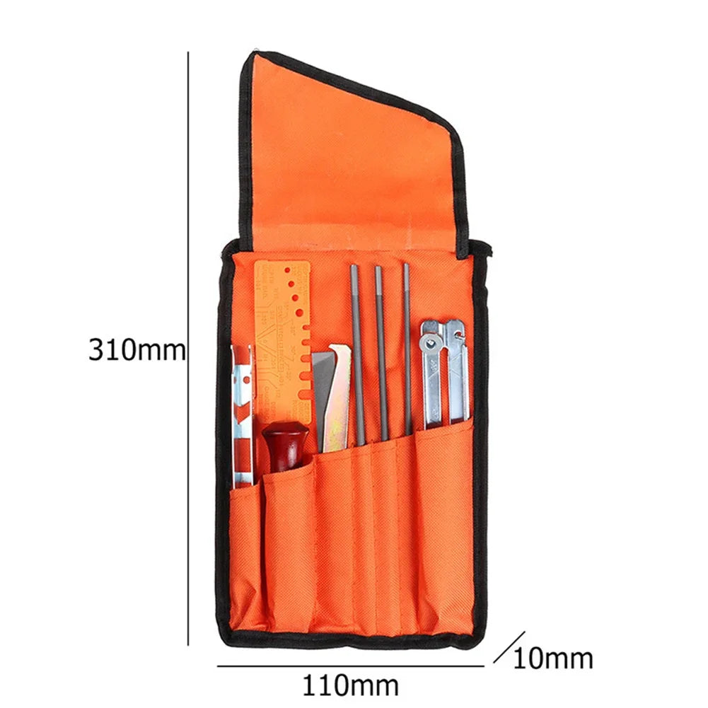 Chainsaw Sharpening Kit 10 Pcs – Round Files, Guide and Depth Gauge