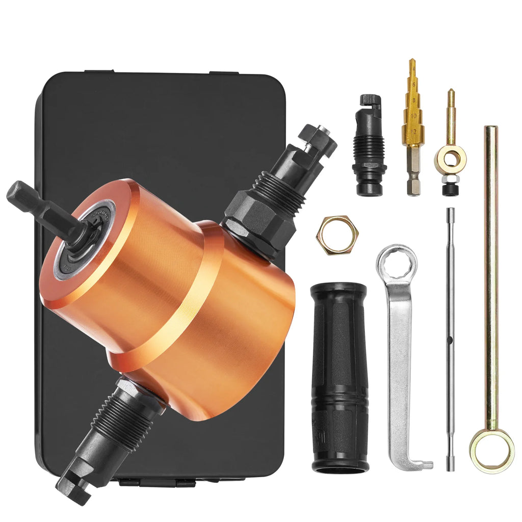 Sheet Metal Nibbler – Double-Head Drill Attachment – image 9