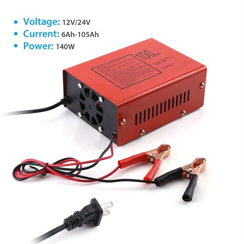 Car Battery Charger – 12V/24V 10A Smart Charger with LED Display