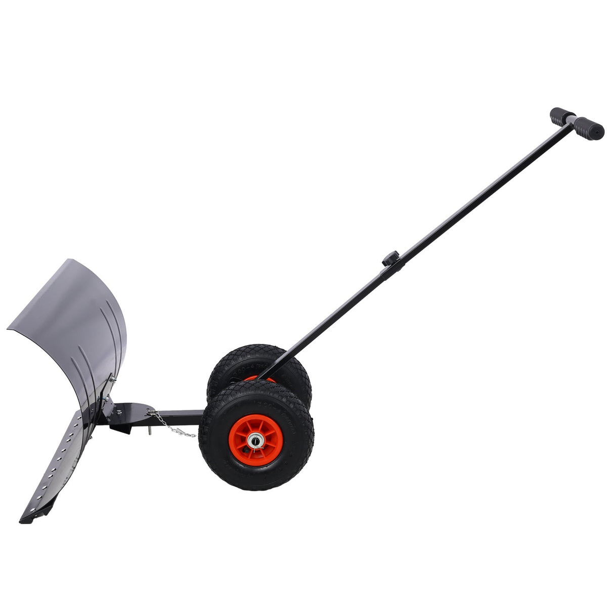 Snow Shovel with Wheels – 29 in Blade Snow Pusher, 10 in Wheels