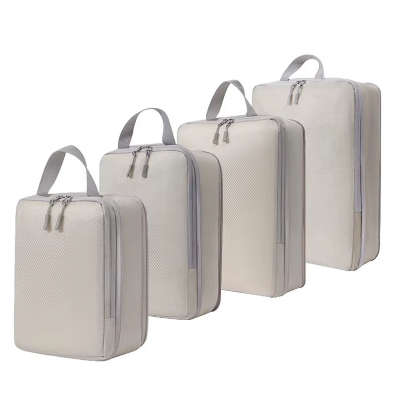 Packing Cubes 4-Piece Set, Compression Suitcase Organizer Bags