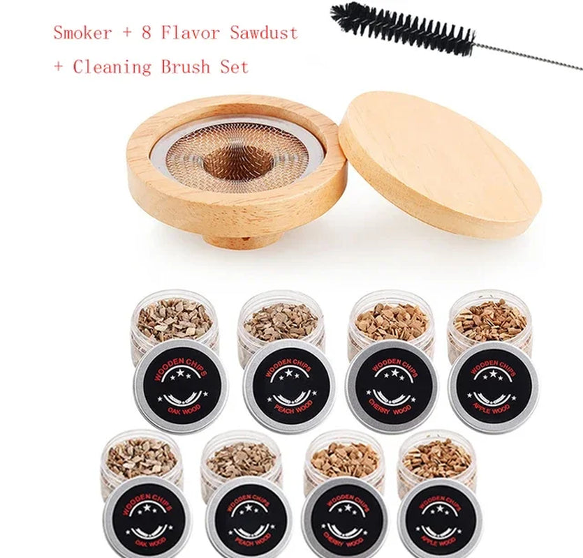 Cocktail Smoker Kit - Oak Whiskey Smoke Top with 4 Wood Chip Flavors – image 7