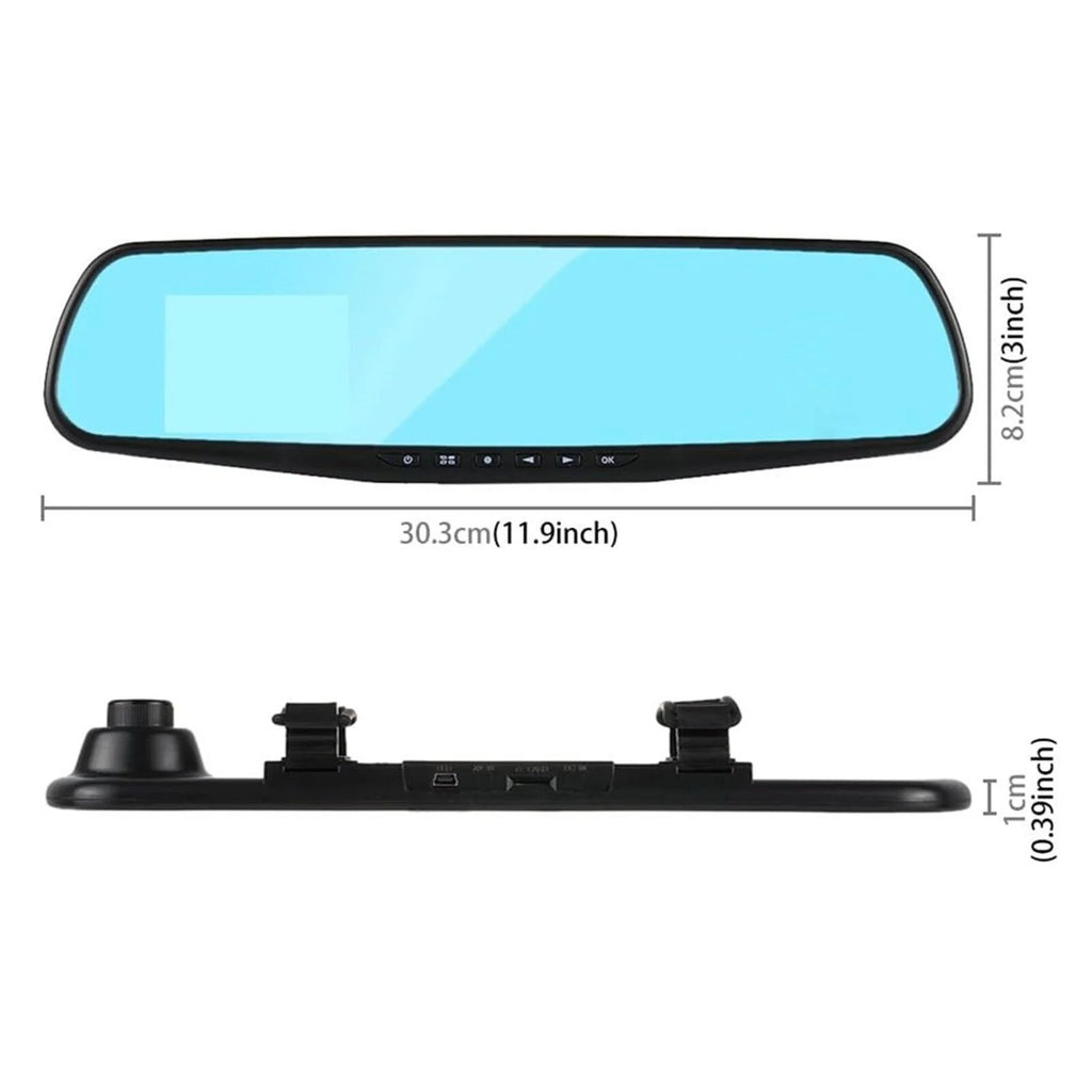Rearview Mirror Car Dash Cam 1080P, Front and Rear