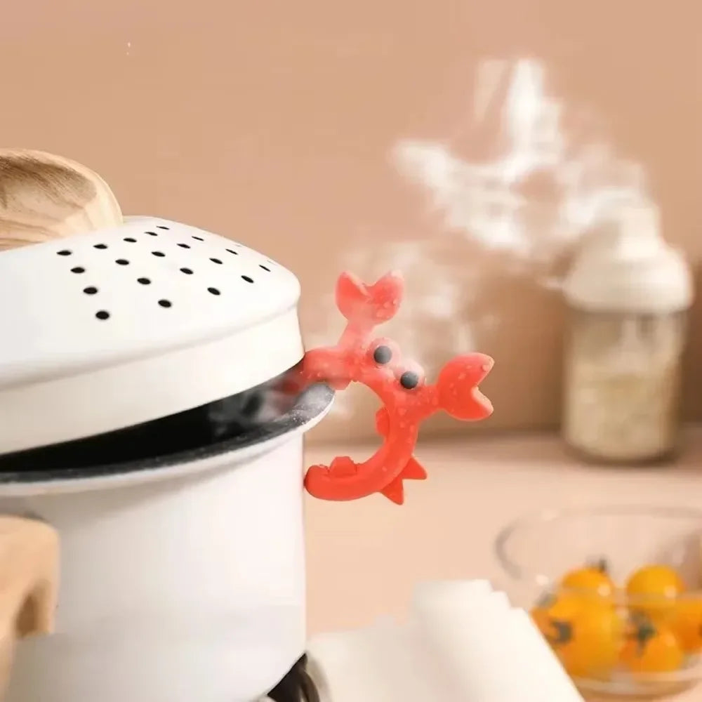 Crab Silicone Spoon Holder – Pot Clip & Spatula Rest – image 4