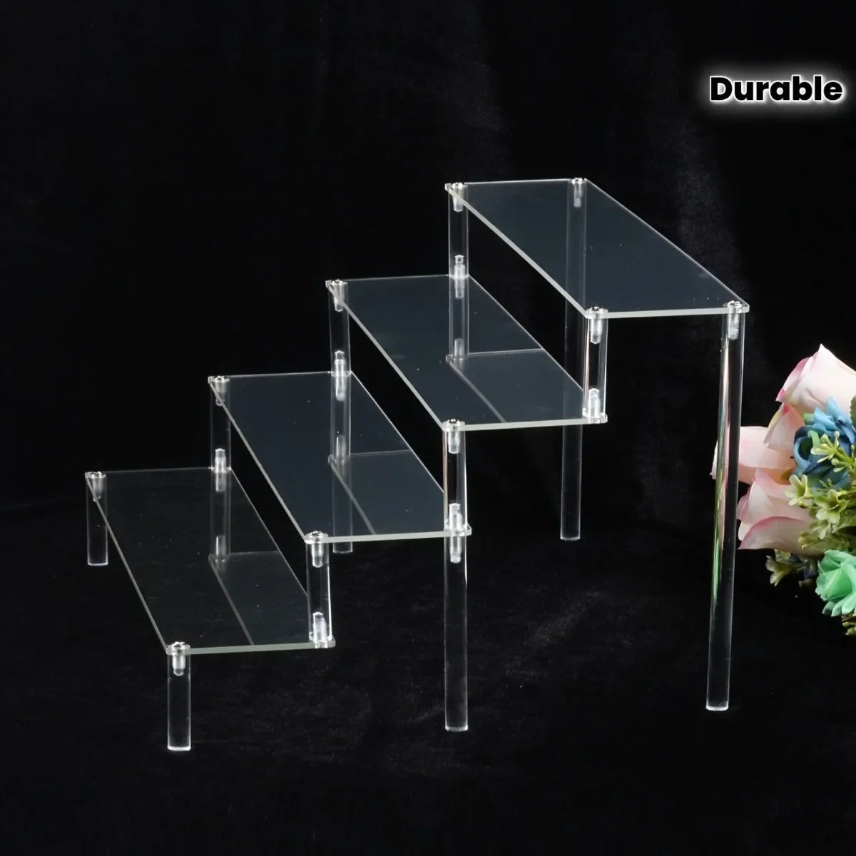 Acrylic Display Stand – 3-Tier Clear Makeup and Jewelry Riser