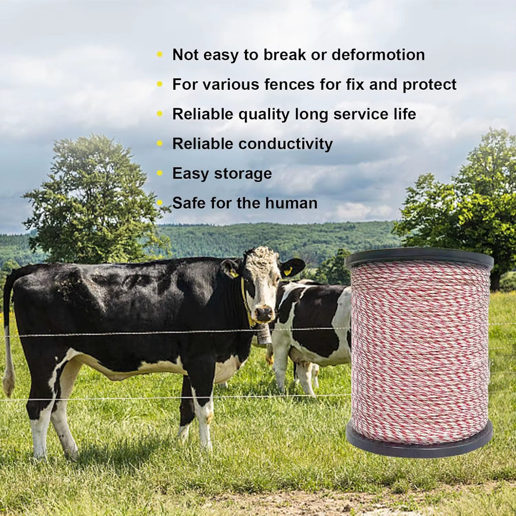 Ranch Electric Fence Polywire, 656 ft Stainless 6-Strand Roll – image 7