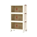 Storage Bins, Foldable 3-Pack with Lid, Wheels and Magnetic Doors