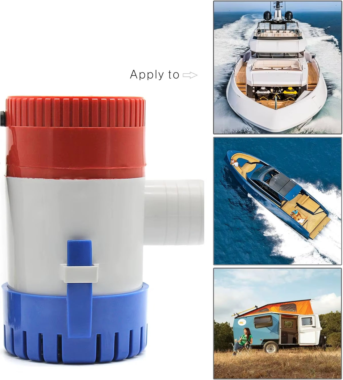 1100 GPH 12V Submersible Bilge Pump for Boats – image 5
