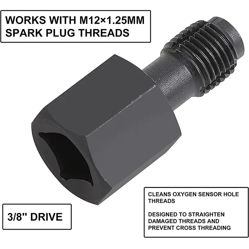 Oxygen Sensor Socket Set, 5-Piece O2 Sensor Wrench & Thread Chaser Kit – image 5