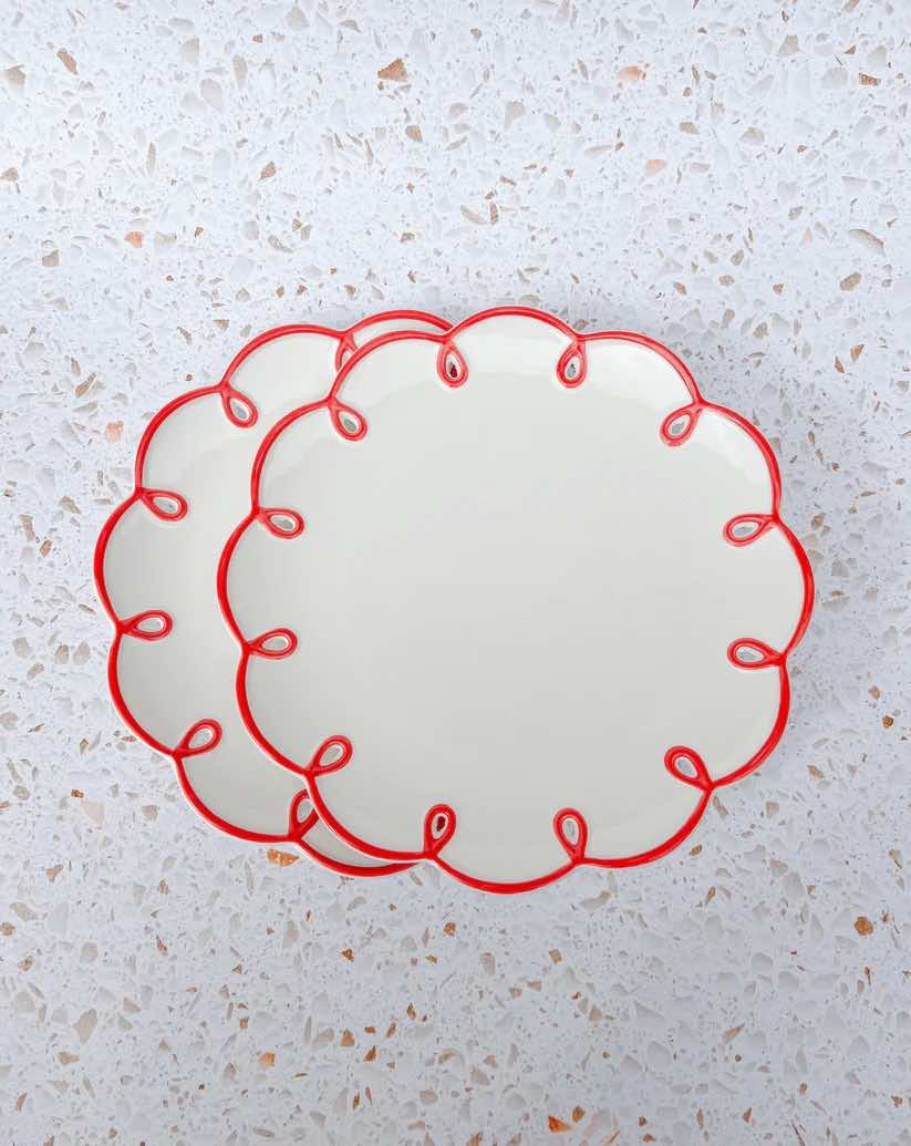 Cloud Shaped Ceramic Dinner Plates, Set of 2 – image 6
