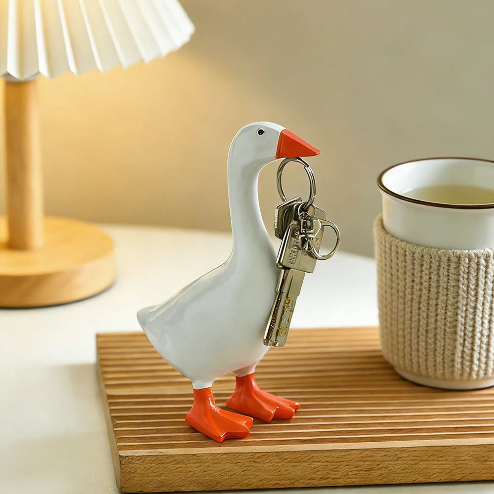 Magnetic Goose Key Holder - Resin Goose Sculpture Desk Decor – image 7