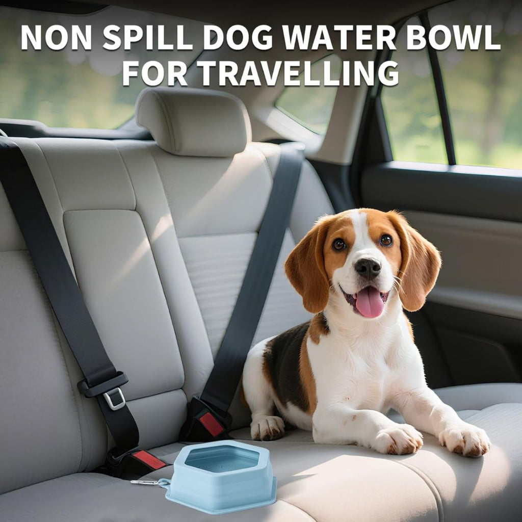 No-Spill Dog Travel Water Bowl, Collapsible Silicone, 24 oz – image 4