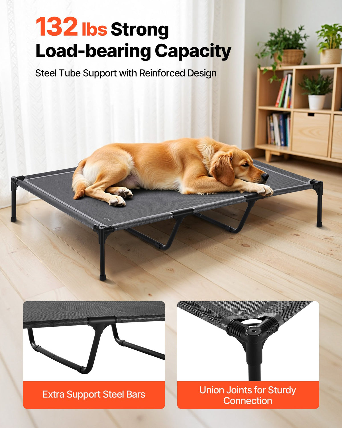 Elevated Dog Bed XL Raised Dog Cot with Metal Frame – image 4