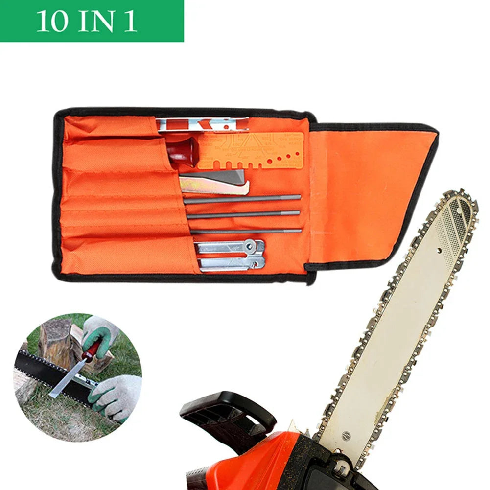 Chainsaw Sharpening Kit 10 Pcs – Round Files, Guide and Depth Gauge – image 6