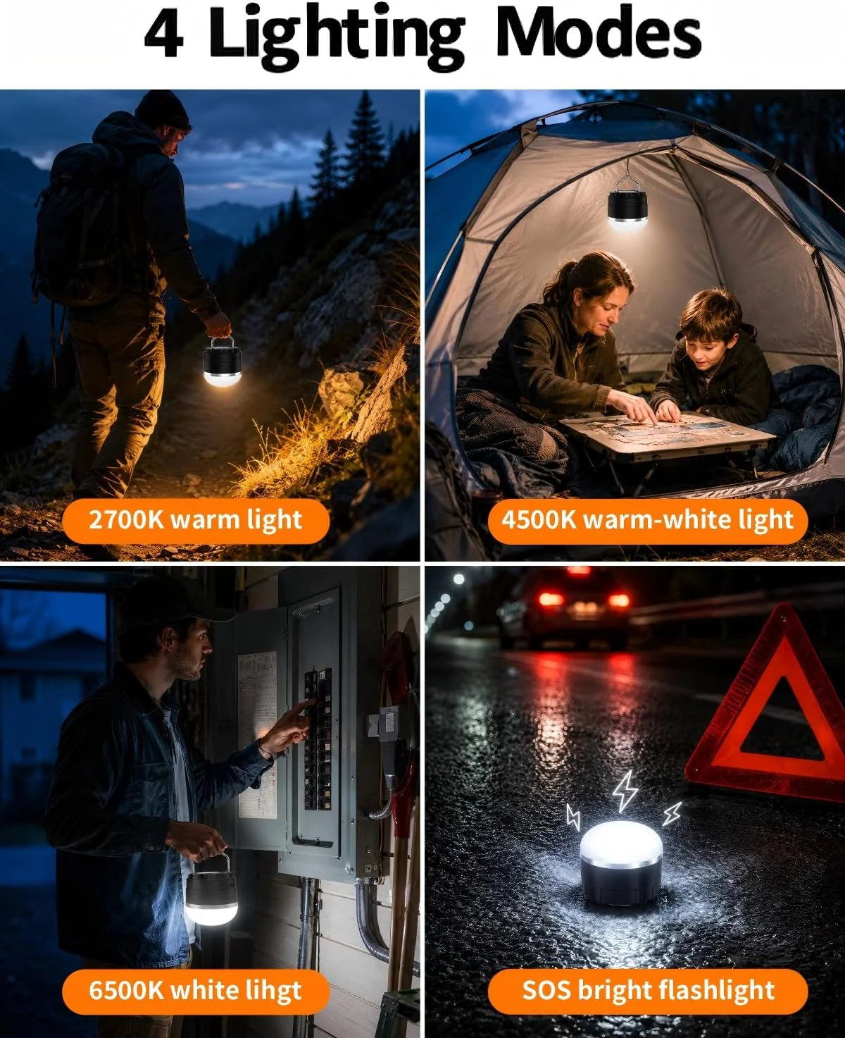 Rechargeable Camping Lantern 1000LM Magnetic Base Waterproof – image 6