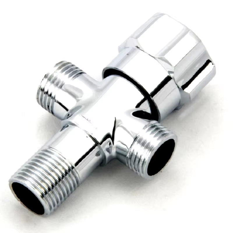 Plumbing Copper Double Outlet Angle Stop Valve G1/2