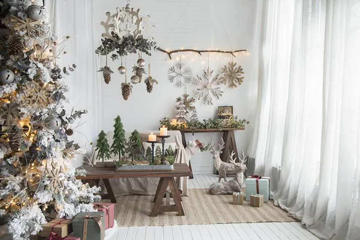 Large Wood Snowflake Ornaments 17.7 In Set of 2 – image 9