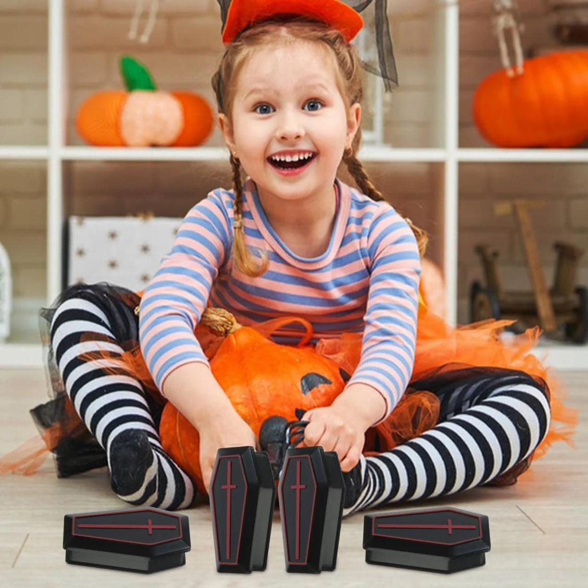 Halloween Mini Coffin Boxes – 10 Pack Black Treat Boxes with Lids – image 7