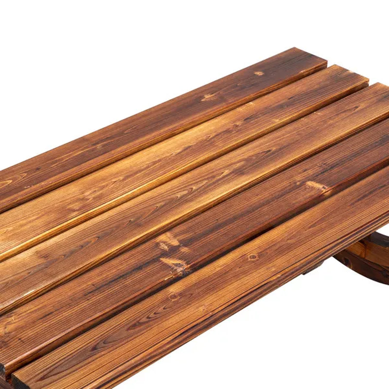 Rustic Garden Bench - 2-Person Wagon Wheel Outdoor Porch Bench – image 18