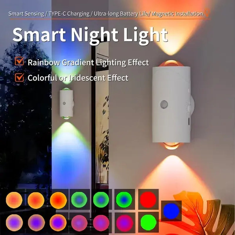Motion Sensor Night Light, Rechargeable LED Wall Light, 7 Colors – image 3