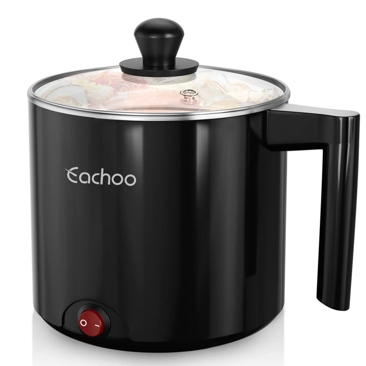 Electric Hot Pot 1.5L, 600W Mini Cooker with Stainless Steel Pot