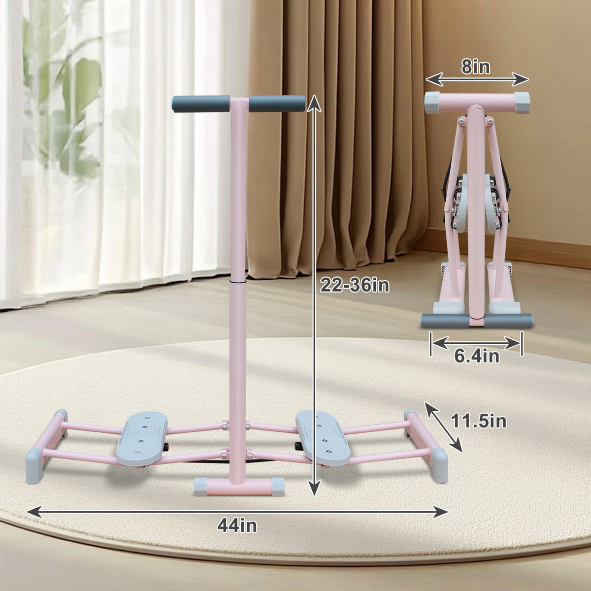 Ski Machine Trainer - Foldable Ski Simulator with Adjustable Handrails – image 2