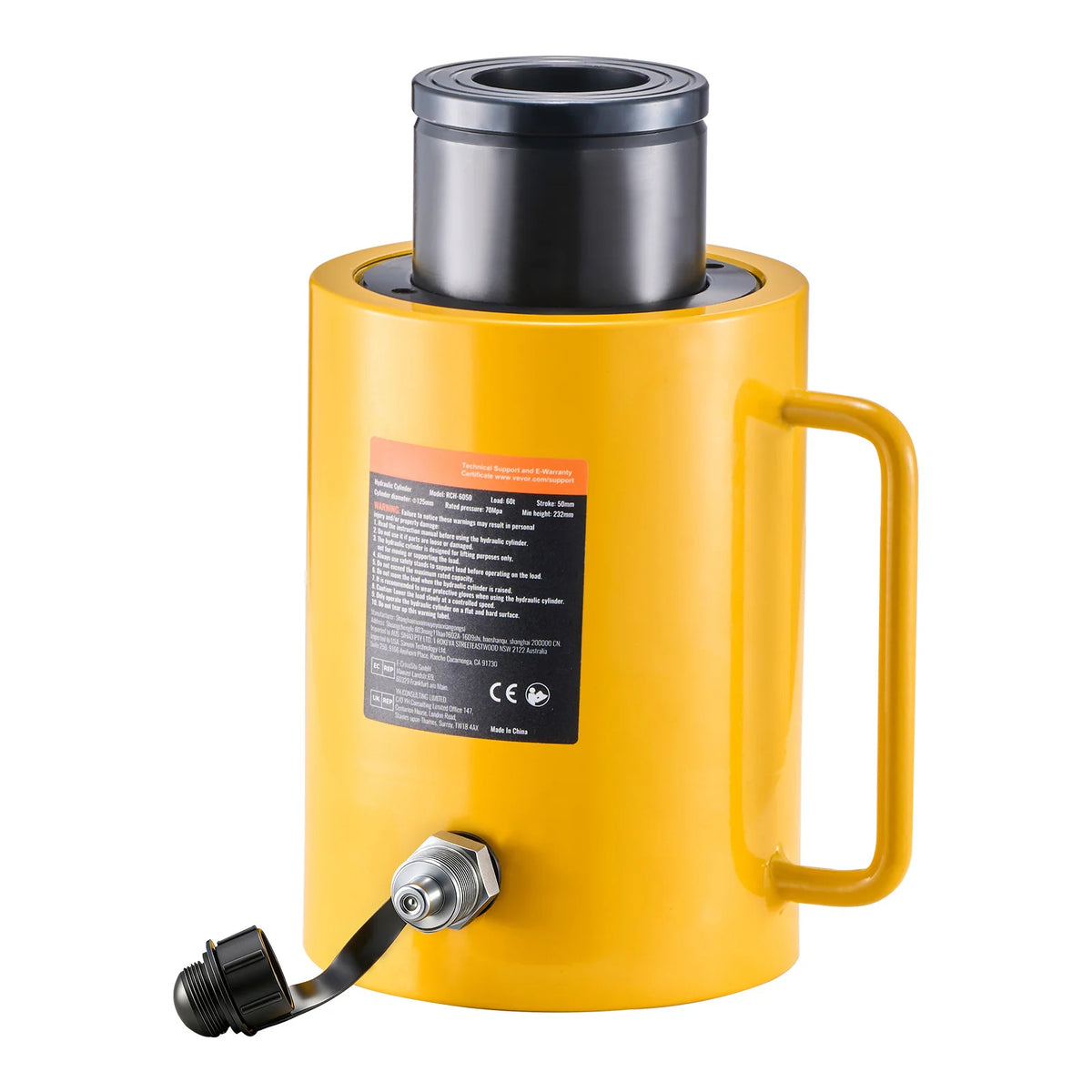 Hollow Plunger Hydraulic Cylinder 60 Ton, 2 in Stroke Ram Jack – image 9