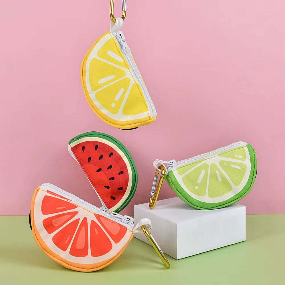 Dog Poop Bag Holder, Fruit Design Zipper Pouch for Leash – image 2