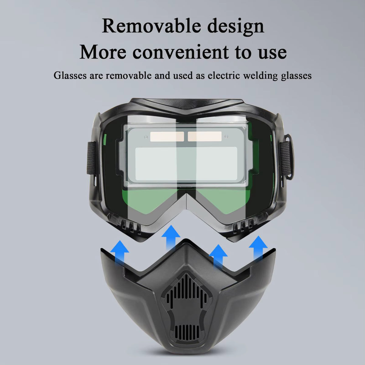 Auto Darkening Welding Helmet - Breathable Solar Welder Face Shield Hood