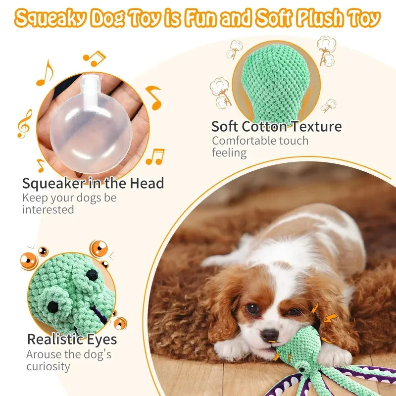 Squeaky Octopus Chew Toy for Dogs – image 3