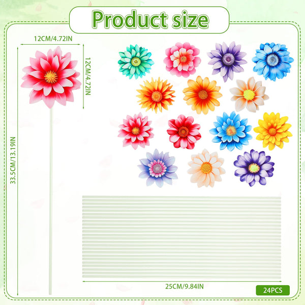 Flower Garden Stakes 14 Pcs – Colorful Yard and Planter Stakes