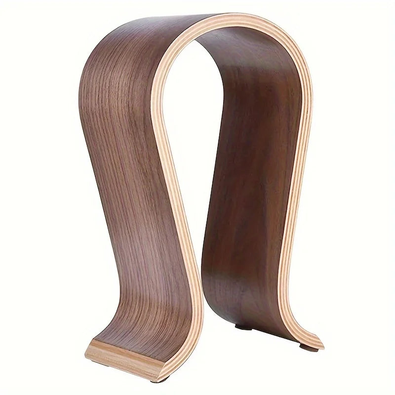 Headphone Stand, U-Shaped Wooden Desk Headset Holder – image 5