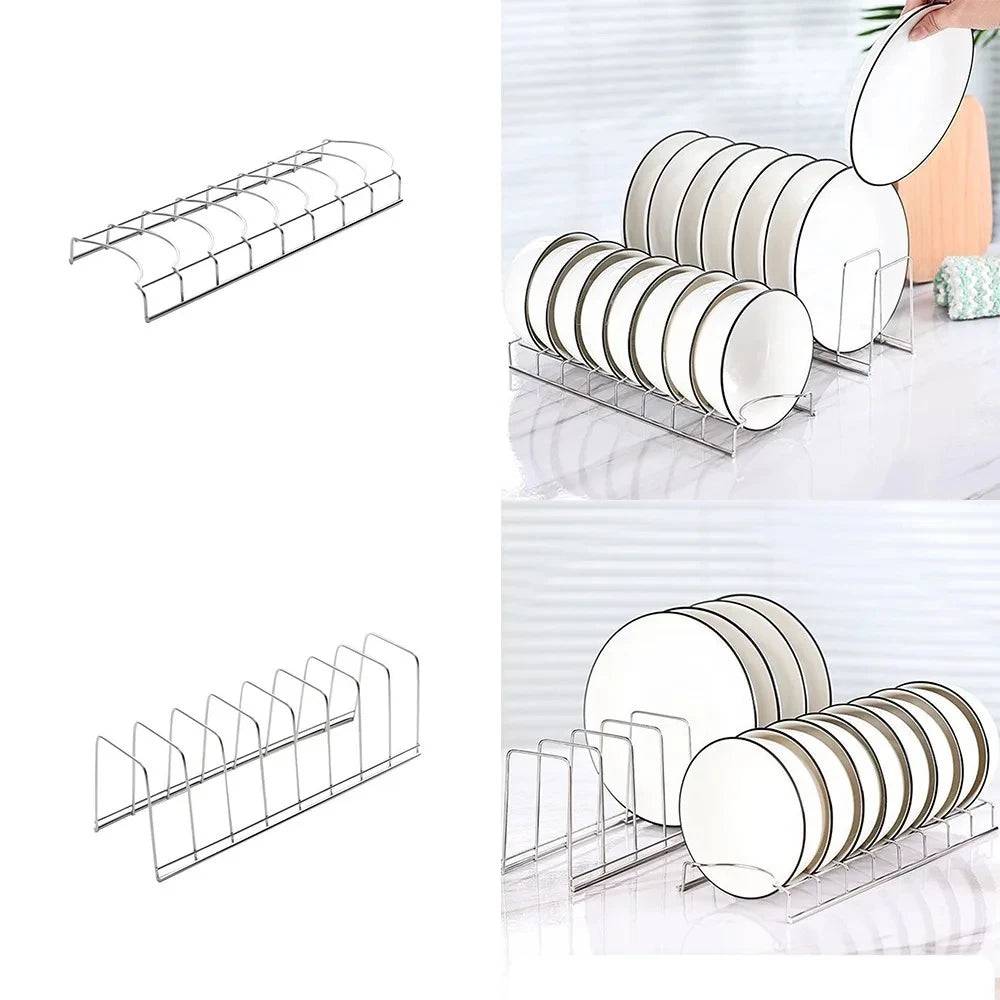 Plate and Bowl Rack – Stainless Steel Cabinet Dish Organizer – image 3