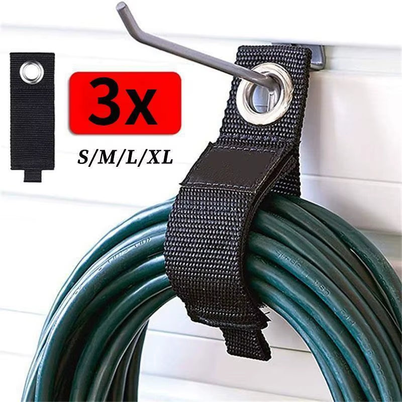 Heavy-Duty Storage Straps – 3-Pack Cord and Hose Hanger