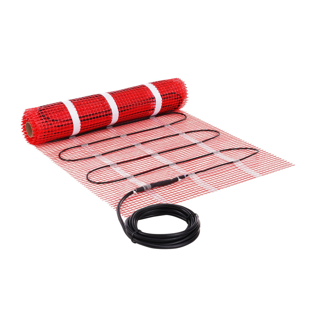 Electric Floor Heating Mat Kit, 20 sq ft, with Programmable Thermostat