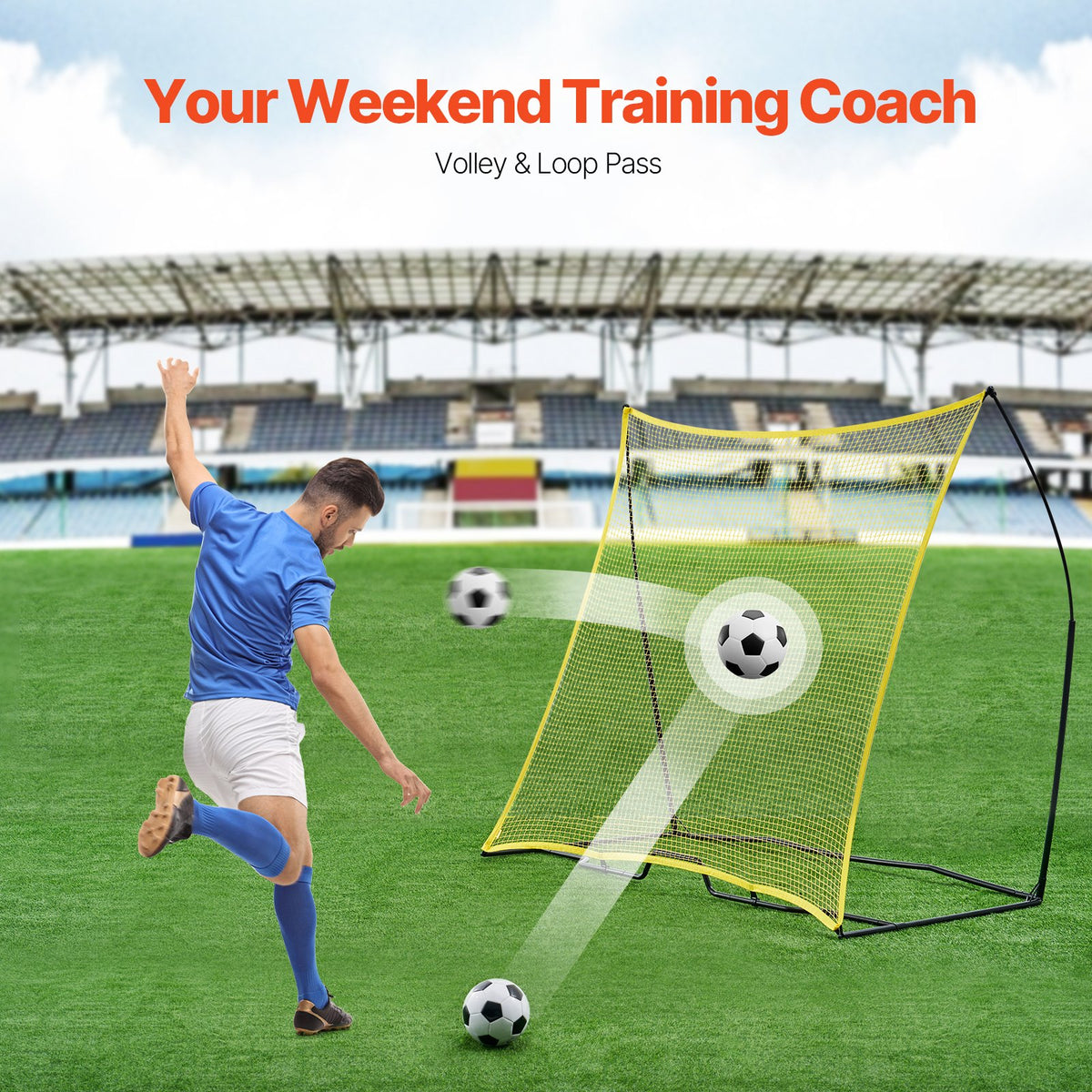 Portable Soccer Rebounder Net 7 x 7 ft with Carry Bag – image 3