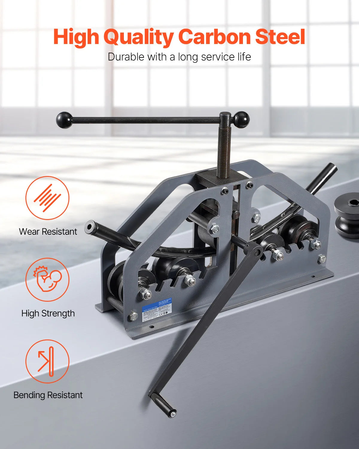 Tube Roller Bender – Manual Pipe Bender up to 1-1/2 in with 6 Dies – image 4