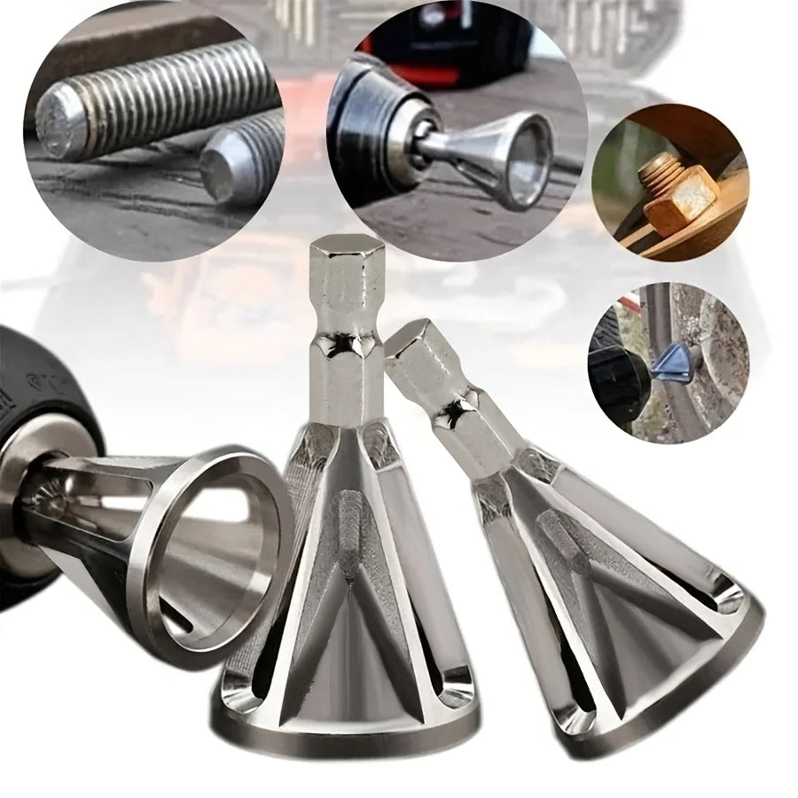Deburring Chamfer Tool, Drill-Mounted External Edge Trimmer – image 3