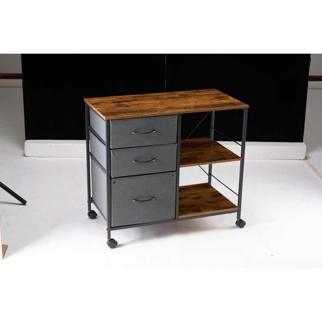 Rolling Printer Stand with Storage, 3-Tier Mobile Filing Cabinet – image 5