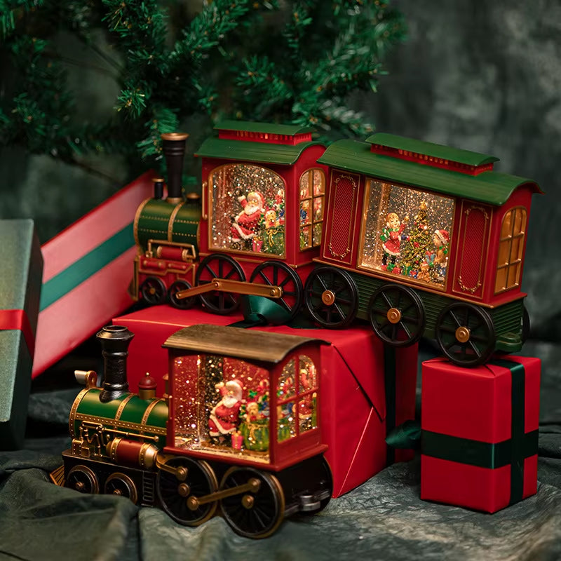 Christmas Train Snow Globe Lantern Tabletop Decoration – image 5