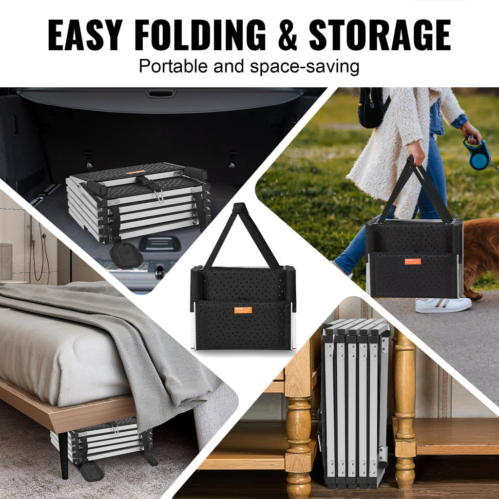 5-Step Folding Dog Stairs for Cars, Aluminum Pet Steps, 150 lb – image 6