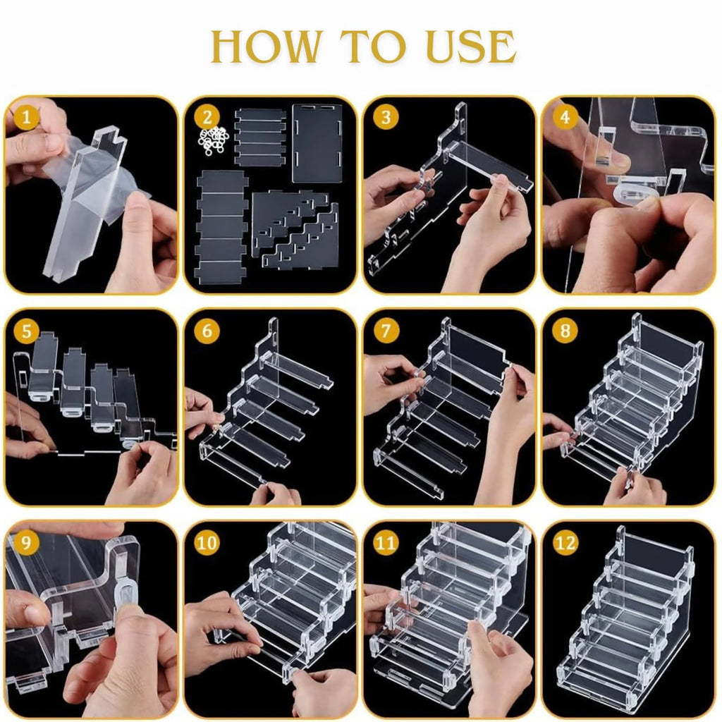 Business Card Holder 5-Tier Clear Acrylic Desk Display – image 3