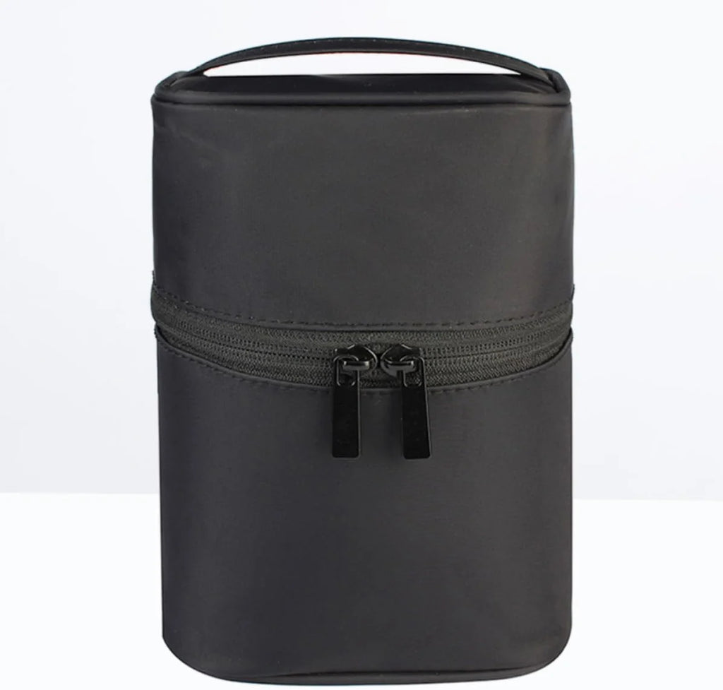 Toiletry Bag – Waterproof Nylon with Top Handle, Black – image 5