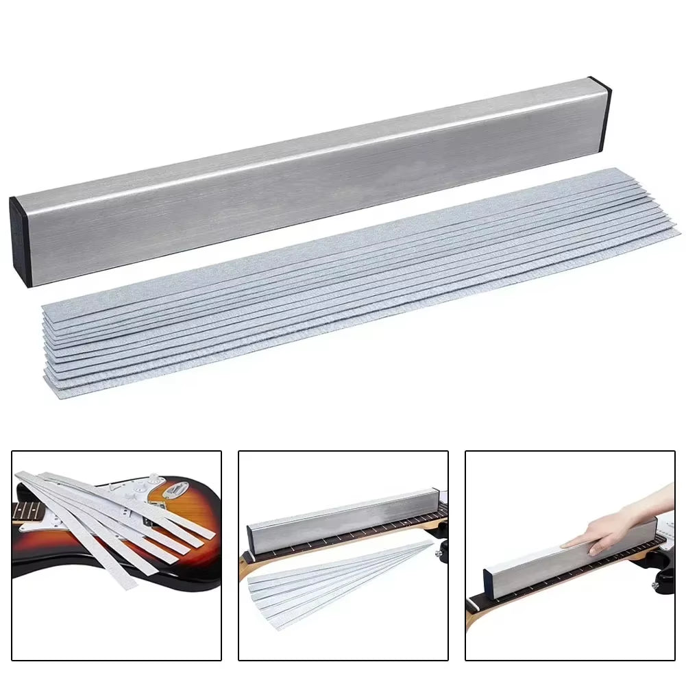 Guitar Fret Leveling Sanding Beam with 6 Sandpaper Strips – image 2
