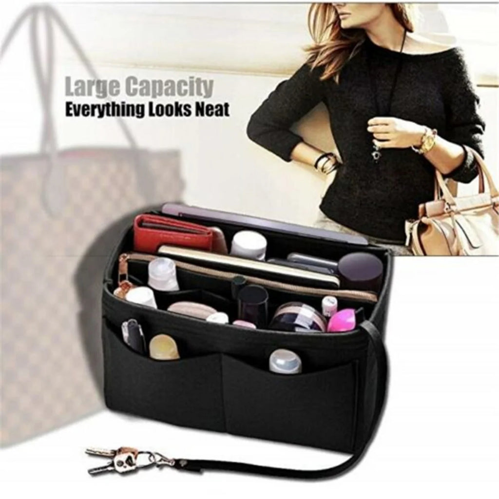 Purse Organizer Insert, Felt Handbag Liner with 13 Pockets – image 6