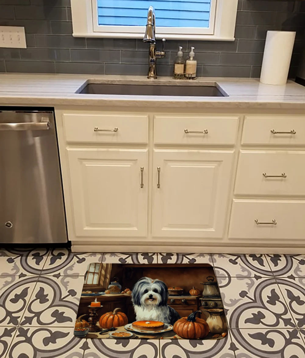 Havanese Fall Pumpkins Memory Foam Kitchen Mat – image 2