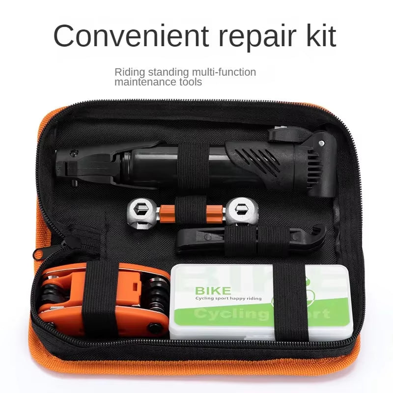 Bike Repair Kit Bag with Pump, Tire Patches and Tire Levers – image 2