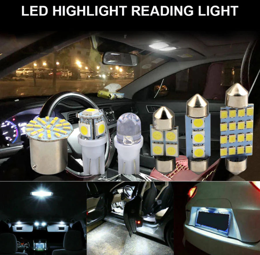 Car Interior LED Bulb Kit, 28 Pieces, 6000K White – image 4