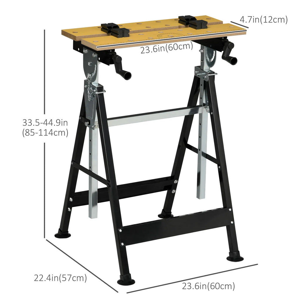 Portable Work Bench Clamp Table with Adjustable Height and Angle