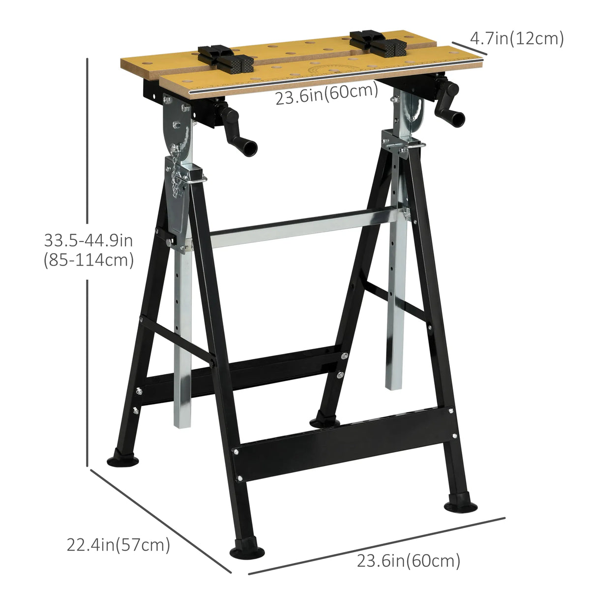 Portable Work Bench Clamp Table with Adjustable Height and Angle
